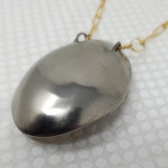 Alexis Bittar Gold Teardrop Pendant Necklace w/ Chain - Picture 7 of 9